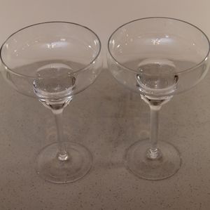 Classic Margarita Clear Glasses. Set Of 2
